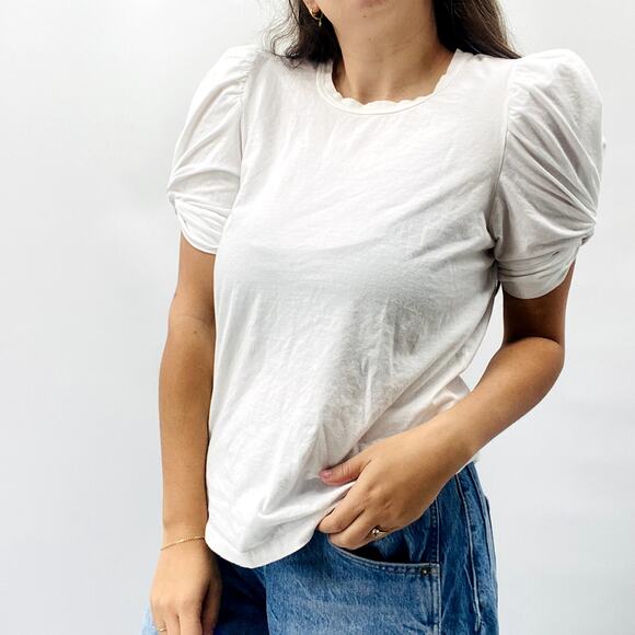 A.L.C. M white puff sleeve tee - Picture 2 of 5